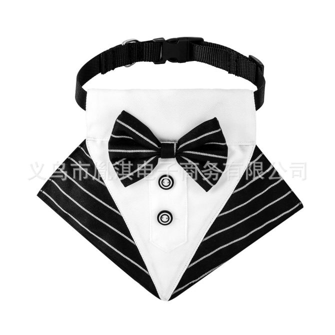 wedding suit dog collar pet saliva towel dog wedding triangle scarf - Image 20