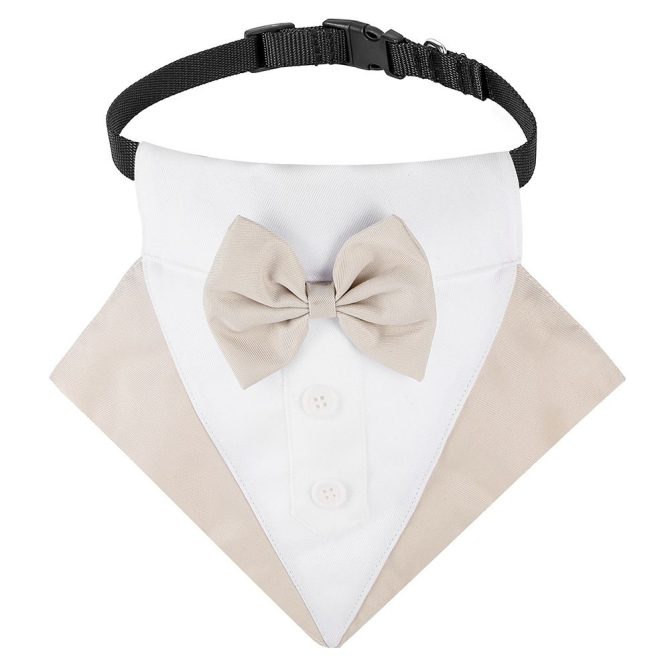 wedding suit dog collar pet saliva towel dog wedding triangle scarf - Image 32