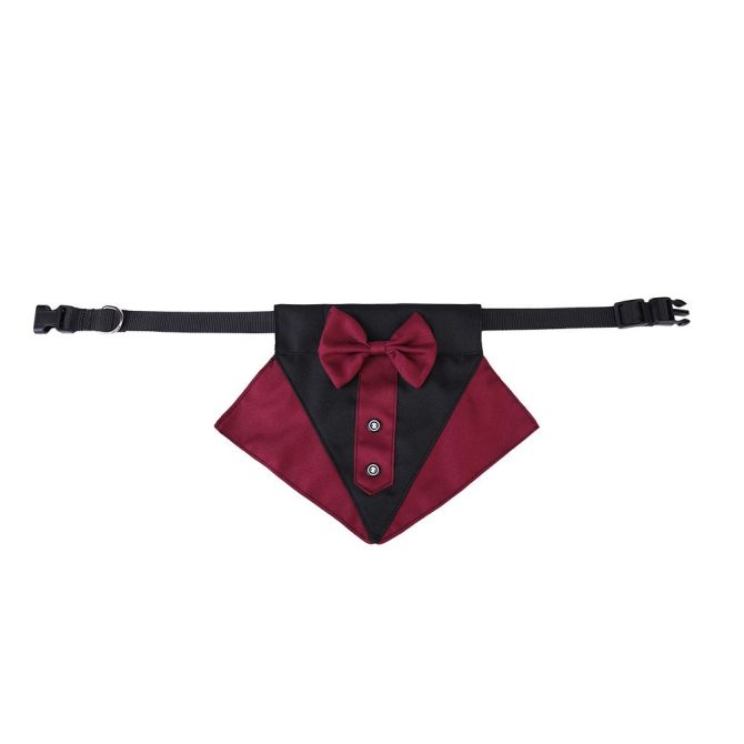 wedding suit dog collar pet saliva towel dog wedding triangle scarf - Image 10