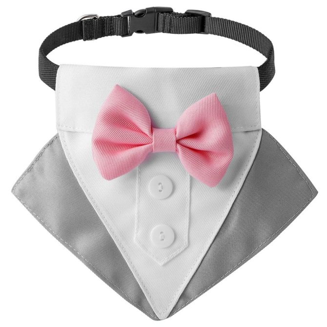 wedding suit dog collar pet saliva towel dog wedding triangle scarf - Image 30