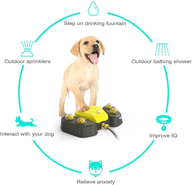 Dog Sprinkler Outdoor Canine Water Fountain Easy Paw Activated 2 Aqua Outlet Modes Hose Dispenser for Big and Small Dogs - Image 12