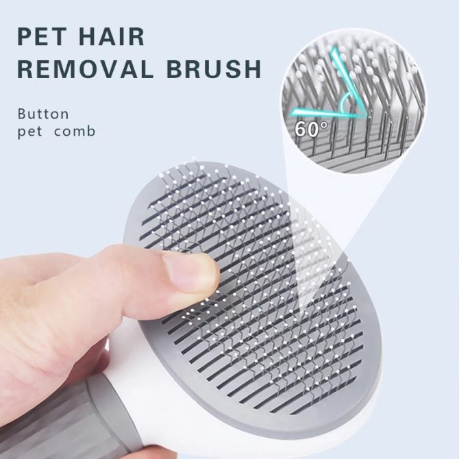 Pet Comb Stainless Steel Needle Comb Dog And Cat Hair Removal Floating Hair Cleaning Beauty Skin Care Pet Dog Cleaning Brush - Image 4