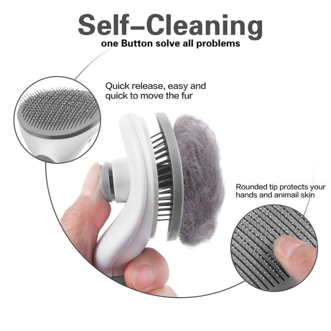 Pet Comb Stainless Steel Needle Comb Dog And Cat Hair Removal Floating Hair Cleaning Beauty Skin Care Pet Dog Cleaning Brush - Image 6