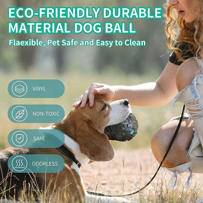 PawPartner Dog Ball Toy Squeaky Giggle Interactive Puppy Ball For Aggressive Chewers Indestructible Chew Toys For Small/Medium - Image 10