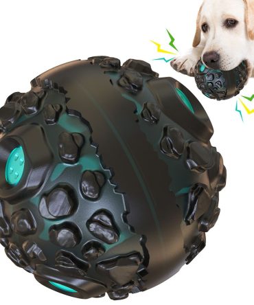 PawPartner Dog Ball Toy Squeaky Giggle Interactive Puppy Ball For Aggressive Chewers Indestructible Chew Toys For Small/Medium
