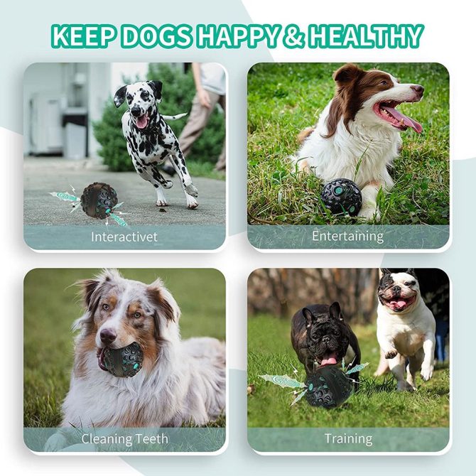 PawPartner Dog Ball Toy Squeaky Giggle Interactive Puppy Ball For Aggressive Chewers Indestructible Chew Toys For Small/Medium - Image 6