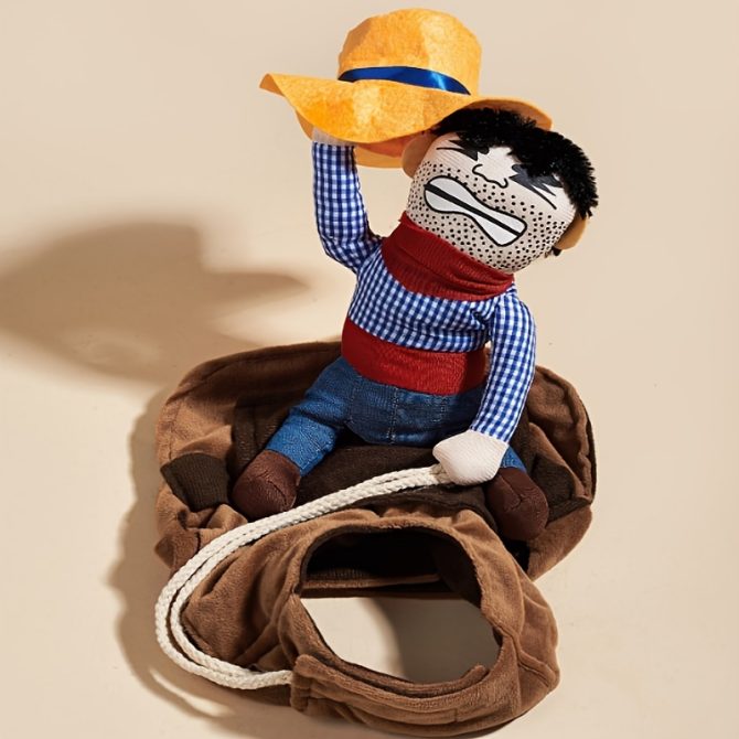 Cowboy Rider Pet Costume, Funny Dog Costume For Small Medium Dogs & Cats, Pet Clothes - Image 5