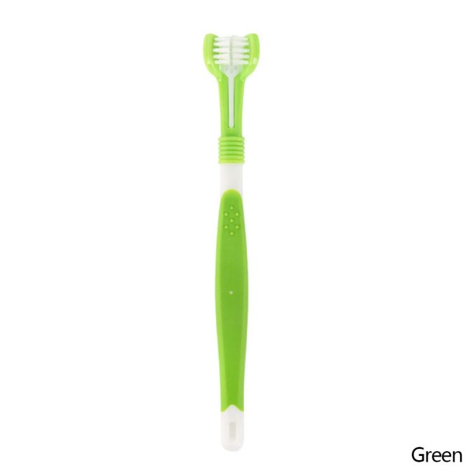 Three Sided Pet Toothbrush Three-Head Multi-angle Toothbrush Cleaning Dog Cat Brush Bad Breath Teeth Care Tool - Image 8