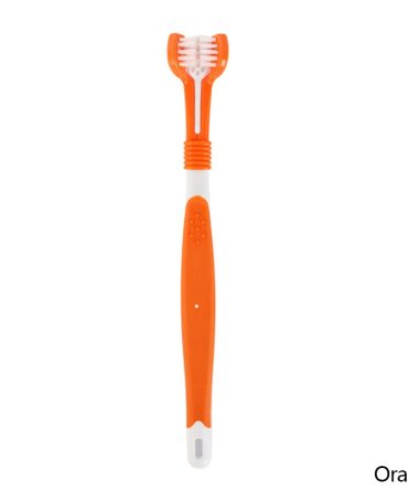 Three Sided Pet Toothbrush Three-Head Multi-angle Toothbrush Cleaning Dog Cat Brush Bad Breath Teeth Care Tool