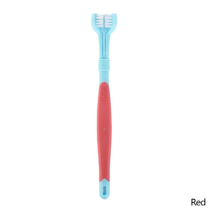 Three Sided Pet Toothbrush Three-Head Multi-angle Toothbrush Cleaning Dog Cat Brush Bad Breath Teeth Care Tool - Image 15