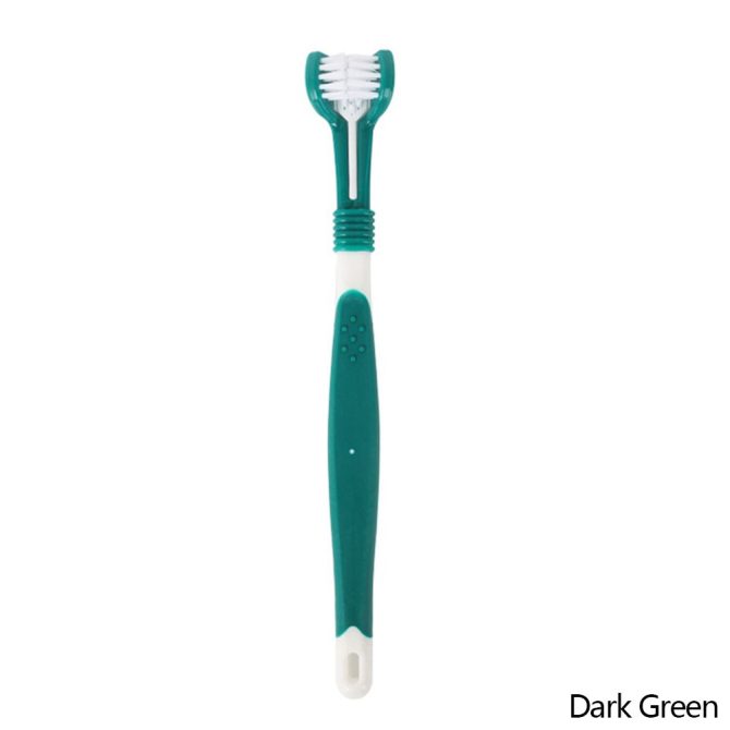 Three Sided Pet Toothbrush Three-Head Multi-angle Toothbrush Cleaning Dog Cat Brush Bad Breath Teeth Care Tool - Image 22