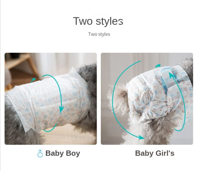 Small dog disposable diapers; Small dog physiological pants Female dog sanitary napkin Safety underwear Male dog diapers - Image 16
