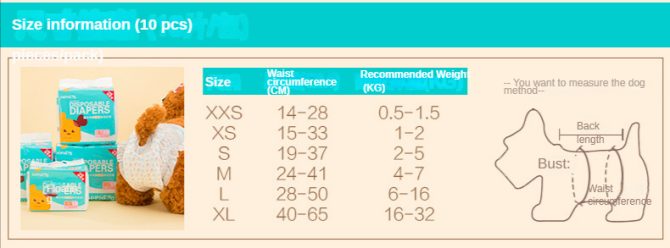 Small dog disposable diapers; Small dog physiological pants Female dog sanitary napkin Safety underwear Male dog diapers - Image 19