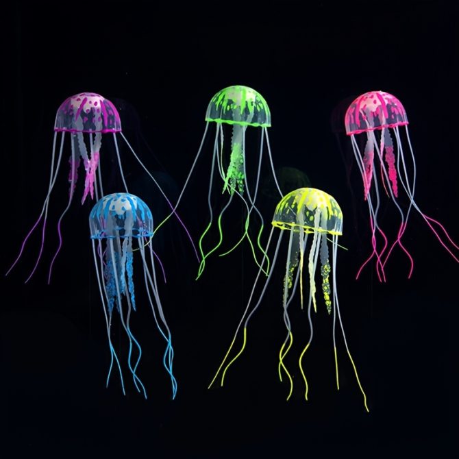 Aquarium Ornament; Artificial Swim Glowing Effect Jellyfish For Fish Tank; Luminous Ornament - Image 34