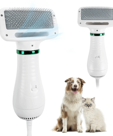 Pet hair comb Dog and cat hair dryer 2 and 1 pet supplies Pet hair Dryer with Slicker Brush; pet grooming