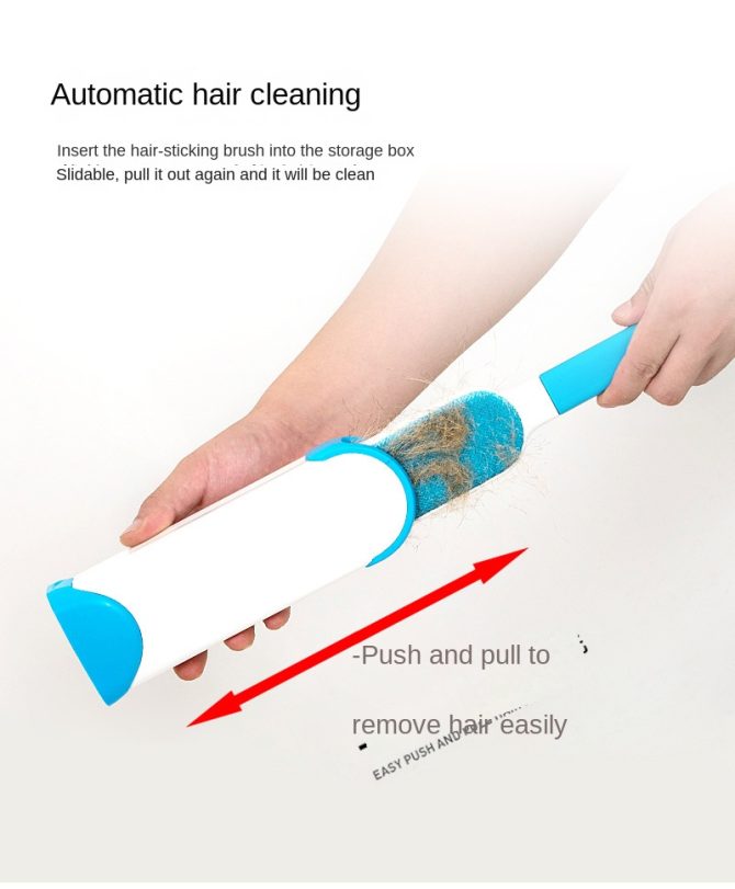 Pet Hair Remover for Couch Furniture Clothing Car Seat Carpet Pet Bed Fur Lint Brush Fur Remover Fur Lint Removal Dog Hair Remover Cat Hair Remover Double-Sided Brush Self-Cleaning Base 2-piece set - Image 7
