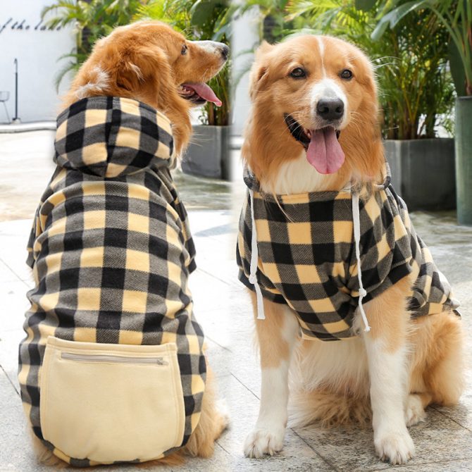 Plaid Dog Hoodie Pet Clothes Sweaters with Hat and Pocket Christmas Classic Plaid Small Medium Dogs Dog Costumes - Image 41