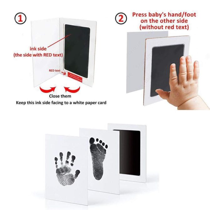 Pet Handprint And Footprint Kit For Dog & Cat; Dog Paw Print Pad Kit; Clean Touch Ink Pad For Pets; 3.7*2.2in - Image 10