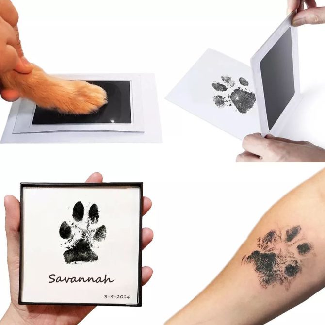Pet Handprint And Footprint Kit For Dog & Cat; Dog Paw Print Pad Kit; Clean Touch Ink Pad For Pets; 3.7*2.2in - Image 8