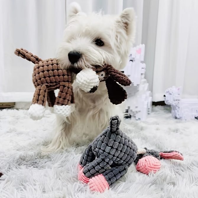 Dog Squeaks Toys; Plush Chewing Toys; Puppy Chewing Toys; Cute Animal Shaped Toys For Dogs - Image 9
