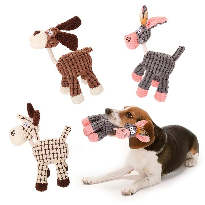 Dog Squeaks Toys; Plush Chewing Toys; Puppy Chewing Toys; Cute Animal Shaped Toys For Dogs - Image 5
