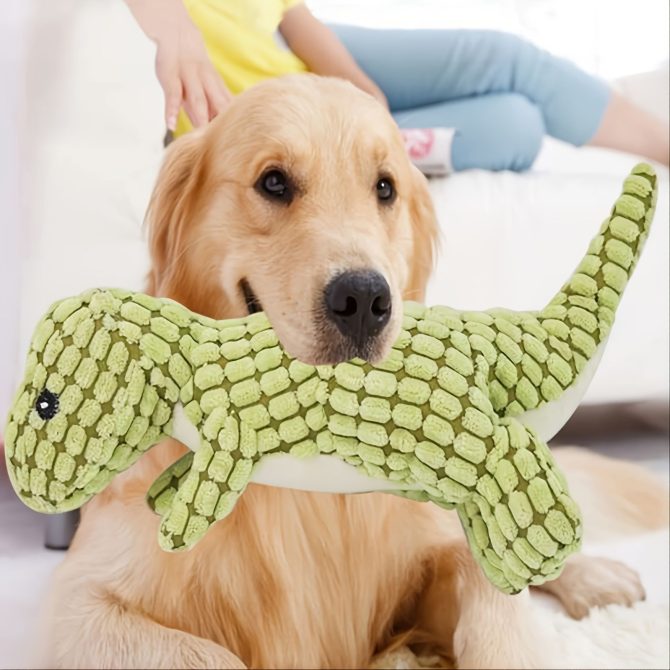 1 Random Color Stuffed Dinosaur Dog Sounding Toy; Dog Training Toy; dog chew toy - Image 3