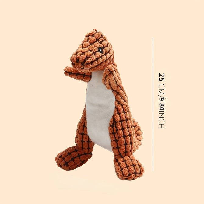 1 Random Color Stuffed Dinosaur Dog Sounding Toy; Dog Training Toy; dog chew toy - Image 5