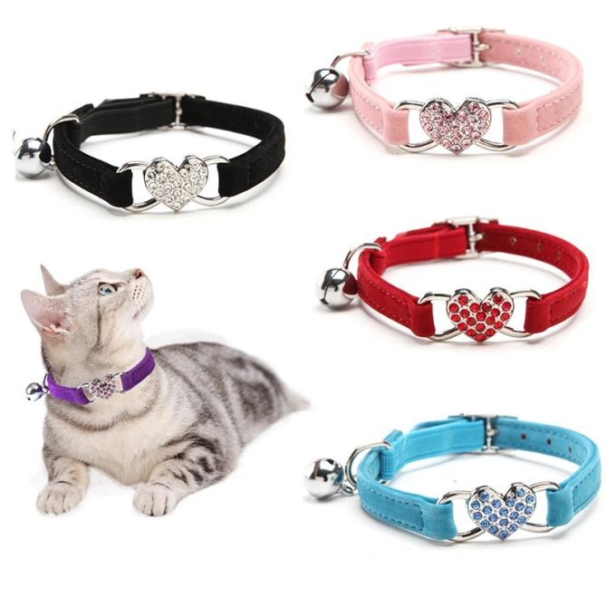 Pet Collar Adjustable Soft Collar With Bell For Dogs Kitten Cats - Image 35