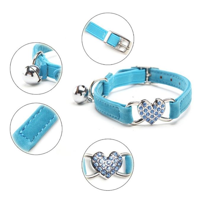 Pet Collar Adjustable Soft Collar With Bell For Dogs Kitten Cats - Image 44
