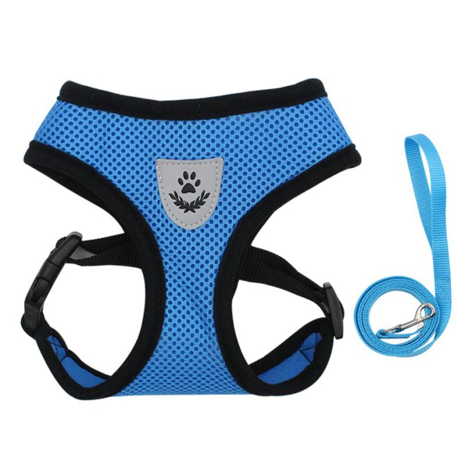 Reflective Pet Harness And Leash Set For Dog & Cat; Adjustable No Pull Dog Harness With Soft Mesh - Image 5