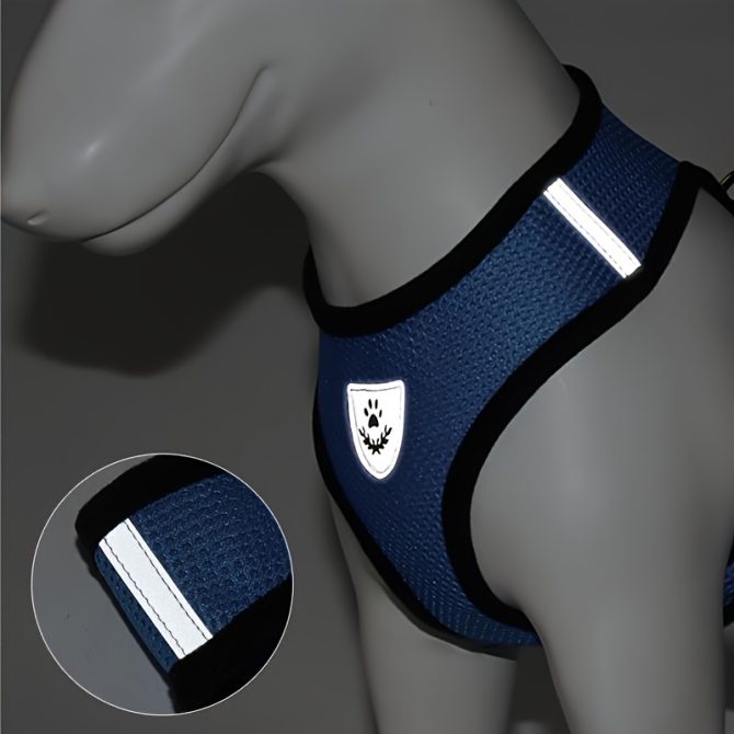 Reflective Pet Harness And Leash Set For Dog & Cat; Adjustable No Pull Dog Harness With Soft Mesh - Image 6