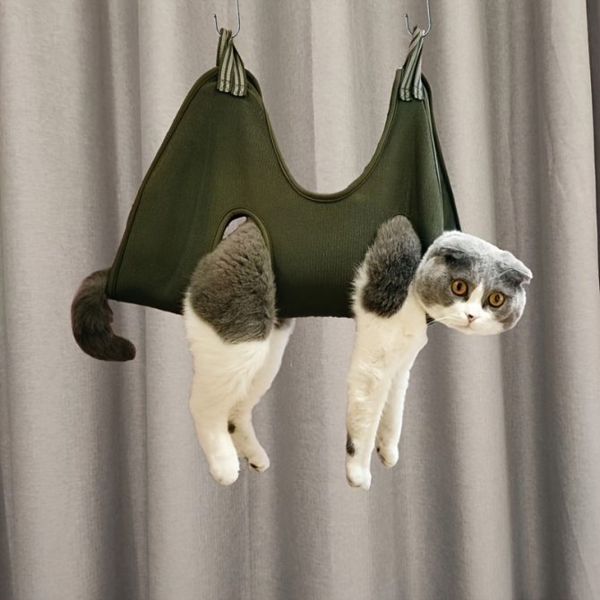 Pet Grooming Hammock For Dog & Cat; Cat Hammock Restraint Bag For Bathing Trimming Nail Clipping - Image 68