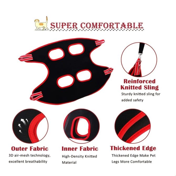 Pet Grooming Hammock For Dog & Cat; Cat Hammock Restraint Bag For Bathing Trimming Nail Clipping - Image 69