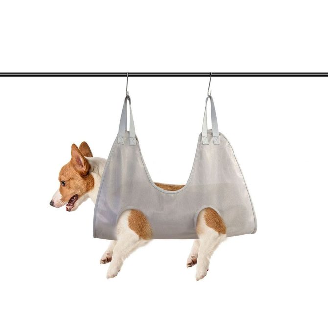 Pet Dog Grooming Hammock Harness For Cat Dog Hammock Restraint Bag Grey - Image 18