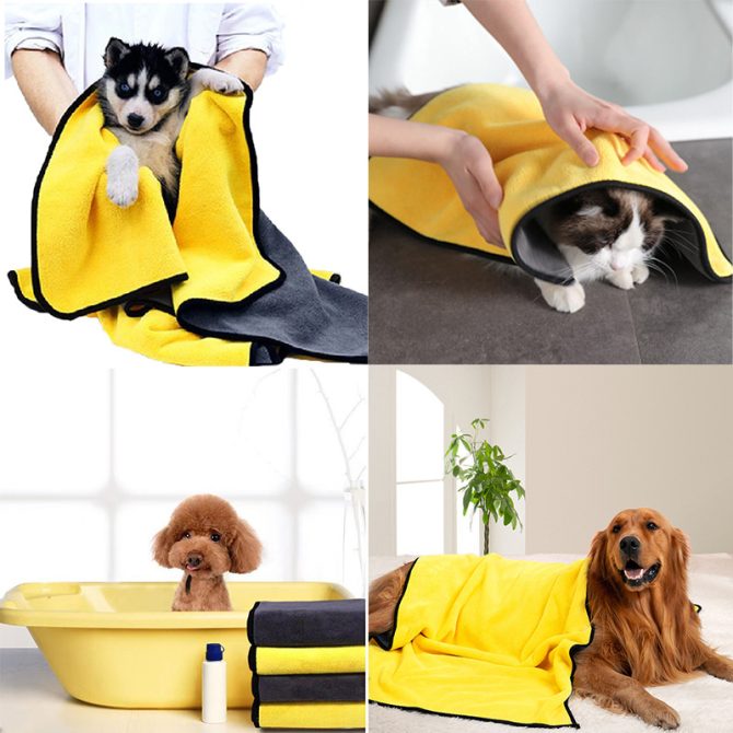 Quick-drying Pet Dog And Cat Towels; Soft Fiber Towels Water-absorbent Bath Towel Cleaning Pet Towel - Image 102
