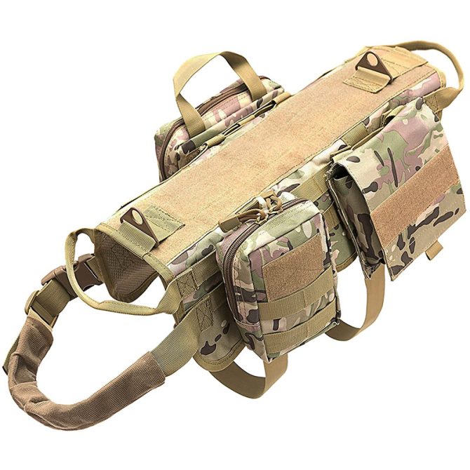 Tactical Dog Harness With Pouches; Adjustable Harness With 3 Detachable Pockets - Image 20