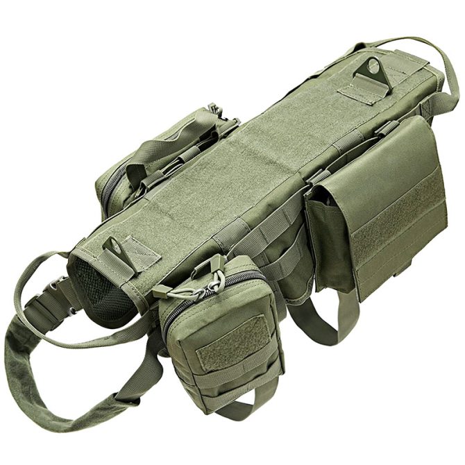 Tactical Dog Harness With Pouches; Adjustable Harness With 3 Detachable Pockets - Image 23