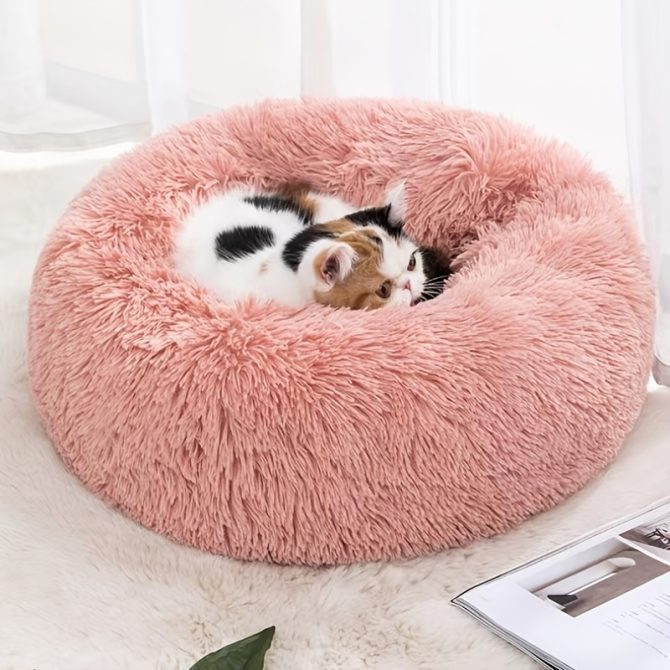 Pet Bed For Dog & Cat; Plush Cat Bed Warm Dog Bed For Indoor Dogs; Plush Dog Bed; Winter Cat Mat - Image 40