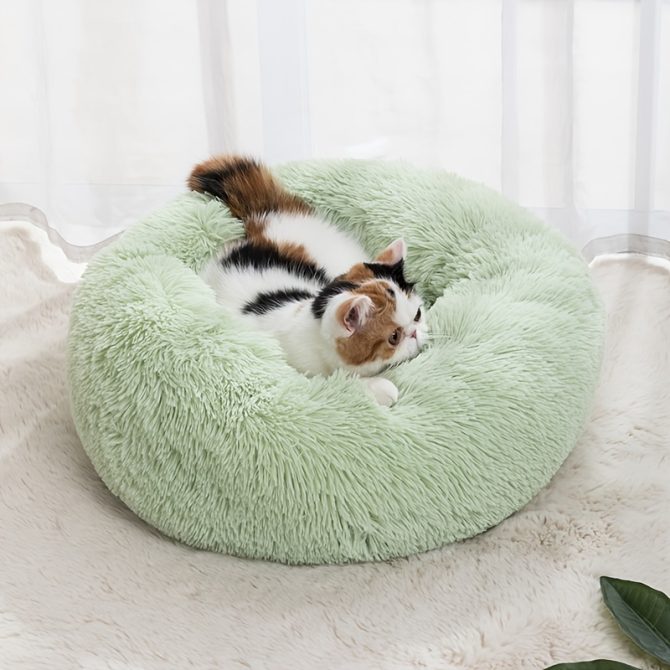 Pet Bed For Dog & Cat; Plush Cat Bed Warm Dog Bed For Indoor Dogs; Plush Dog Bed; Winter Cat Mat - Image 35