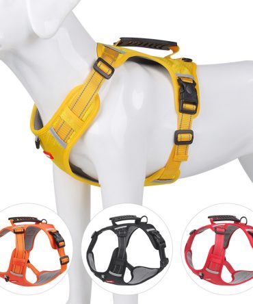 No Pull Pet Harness For Dog & Cat; Adjustable Soft Padded Large Dog Harness With Easy Control Handle