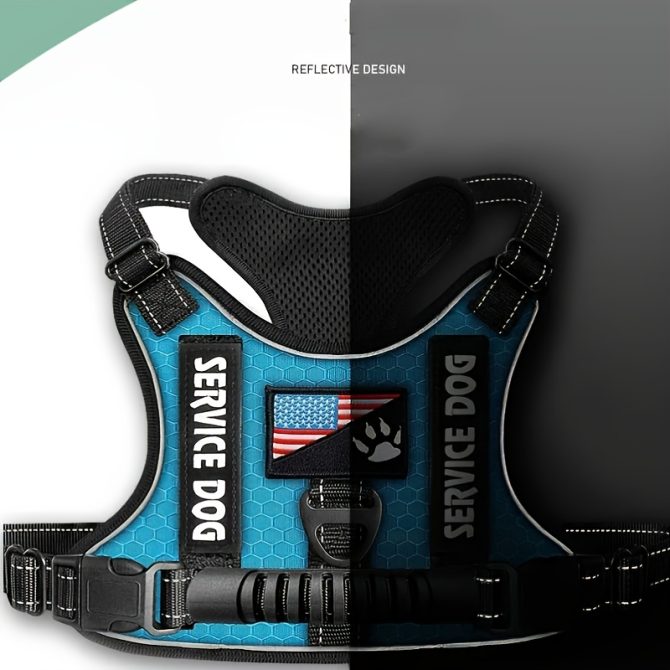 Pet Harness And Leash Set For Dog & Cat; Adjustable No Pull Service Dog Vest Harness For Walking - Image 179