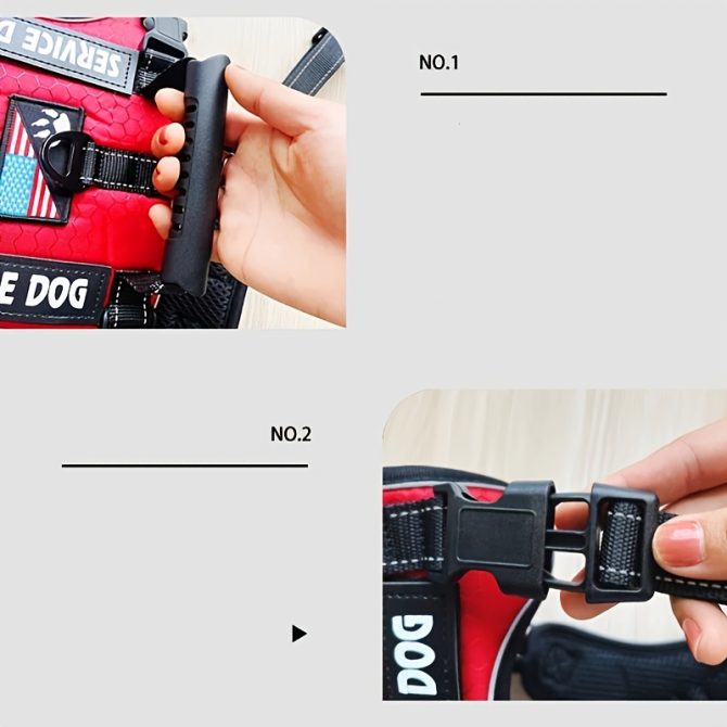 Pet Harness And Leash Set For Dog & Cat; Adjustable No Pull Service Dog Vest Harness For Walking - Image 204