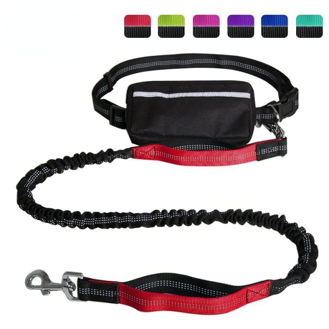 Hands Free Dog Leash with Zipper Pouch; Dual Padded Handles and Durable Bungee for Walking; Jogging and Running Your Dog - Image 47