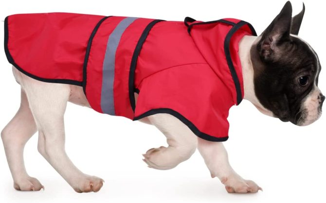 Reflective Dog Raincoat Hooded Slicker Poncho for Small to X-Large Dogs and Puppies; Waterproof Dog Clothing - Image 80