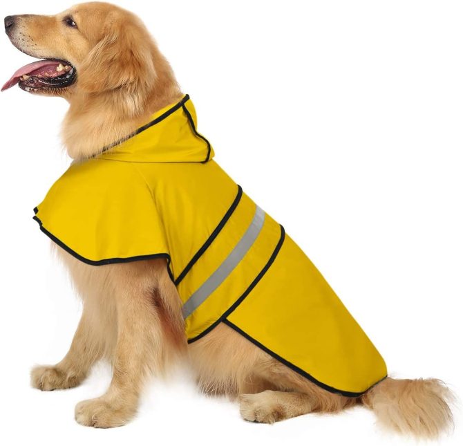 Reflective Dog Raincoat Hooded Slicker Poncho for Small to X-Large Dogs and Puppies; Waterproof Dog Clothing - Image 83