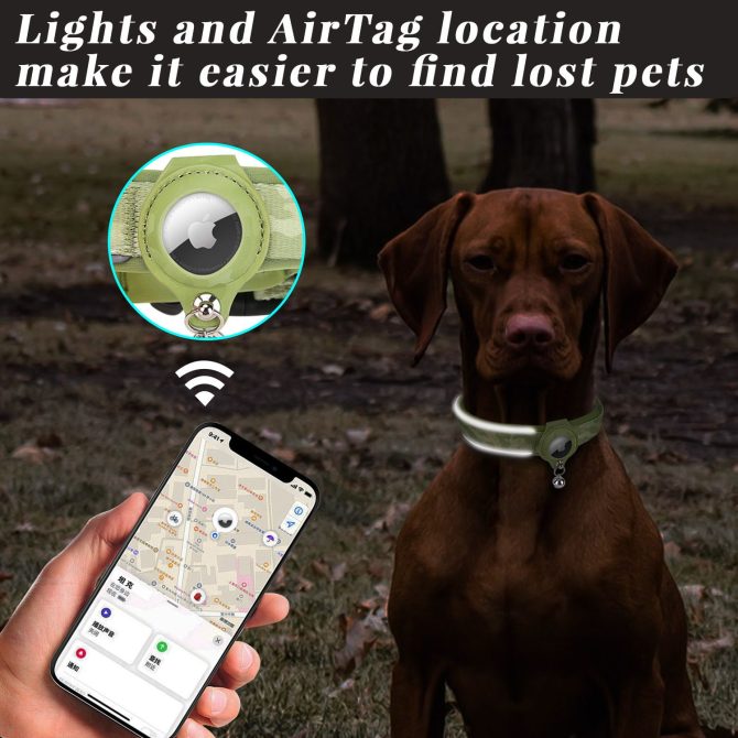 Cross-border new dog collar airtag locator anti-lost pet collar; Pet Collar with AirTag Case Holder - Image 130