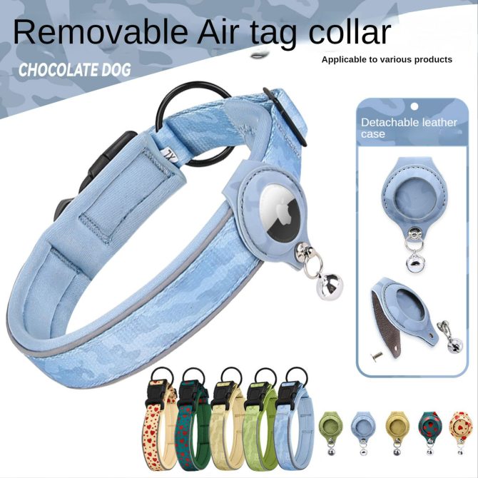 Cross-border new dog collar airtag locator anti-lost pet collar; Pet Collar with AirTag Case Holder - Image 125