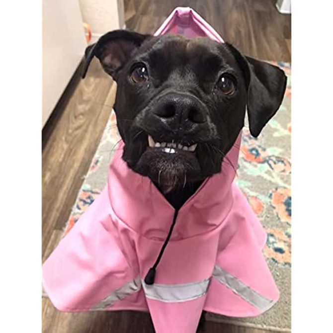 Dog Raincoats for Large Dogs with Reflective Strip Hoodie; Rain Poncho Jacket for Dogs - Image 74