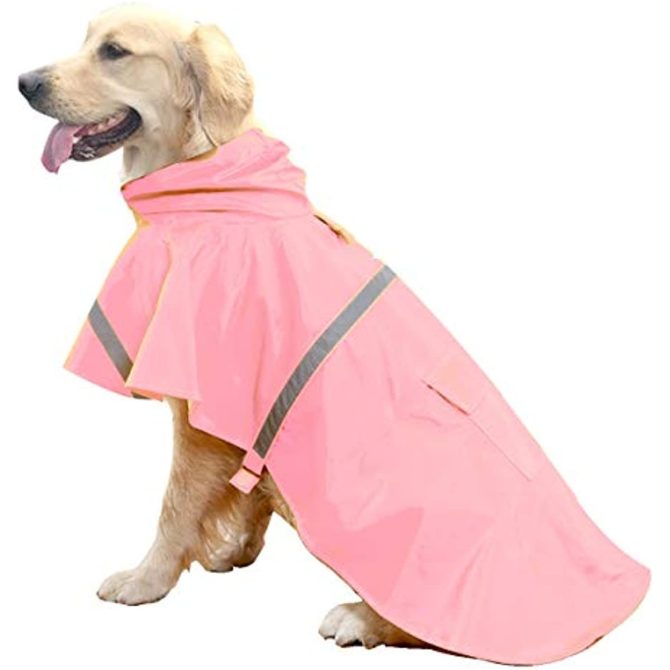 Dog Raincoats for Large Dogs with Reflective Strip Hoodie; Rain Poncho Jacket for Dogs - Image 71