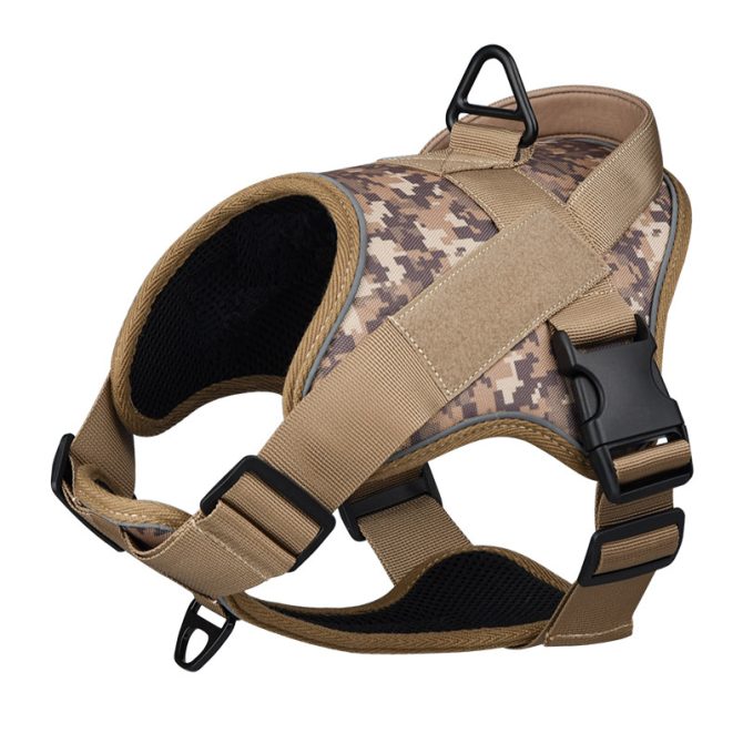 Dog Harness; large dog training tactical chest strap; K9 pet chest strap; vest type reflective dog rope; explosion-proof impulse traction - Image 144
